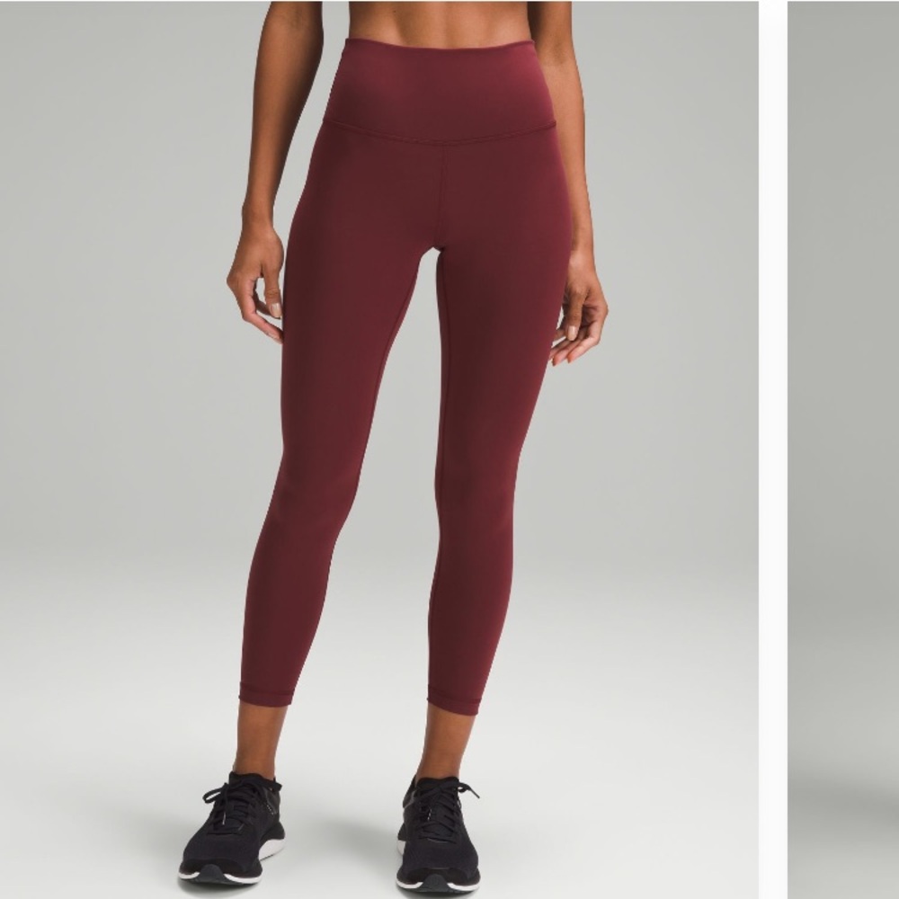 Lululemon Wunder Train High-Rise Tight Leggings Red Merlot  25" Inseam Size 12